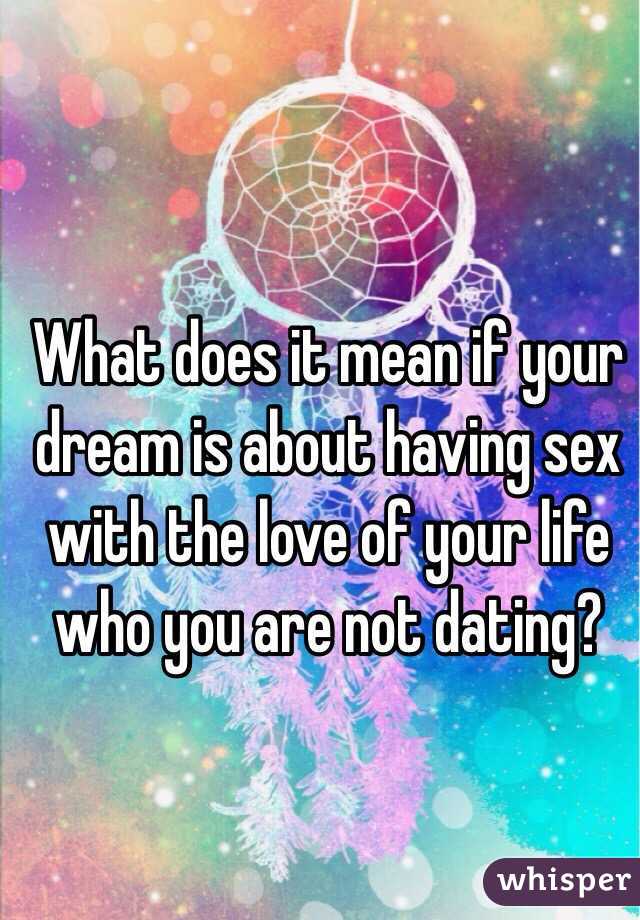 What does it mean when u dream about sex